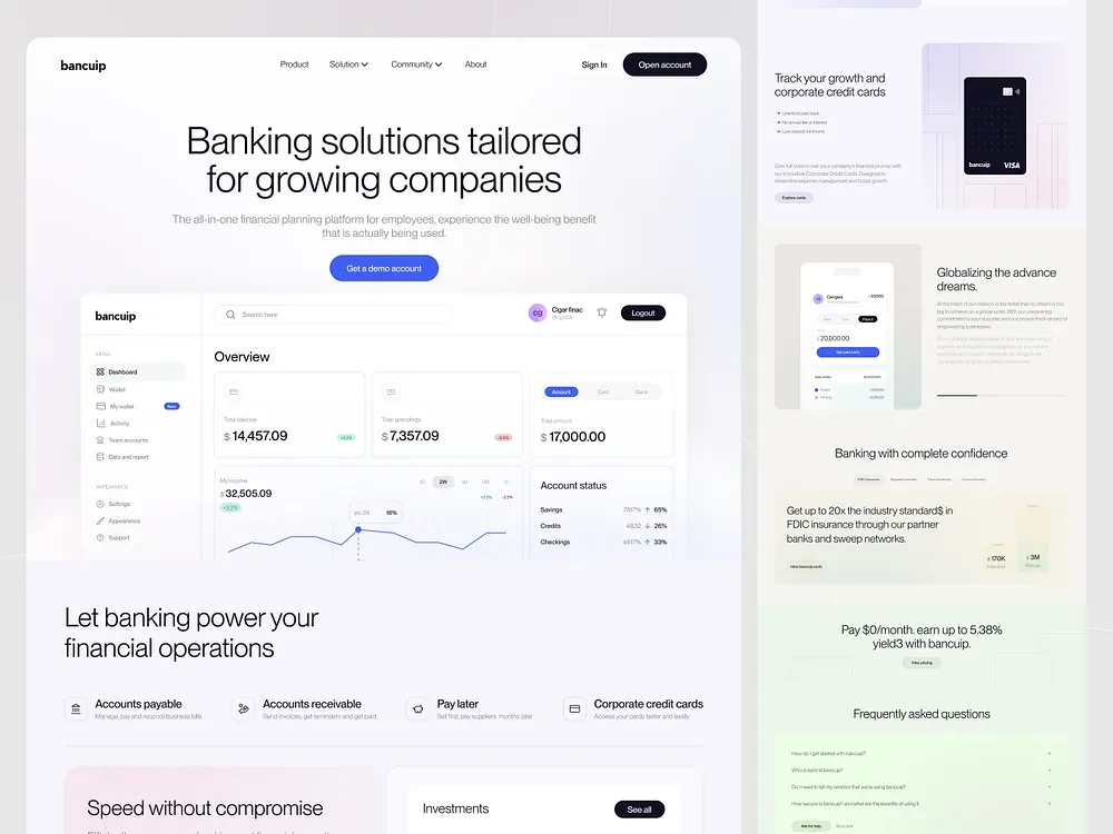 المواقع المالية والبنوك، المواقع