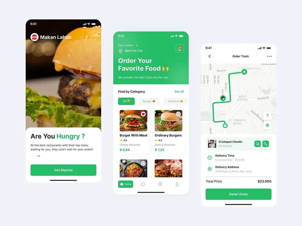 تطبيقات التوصيل، التطبيقات