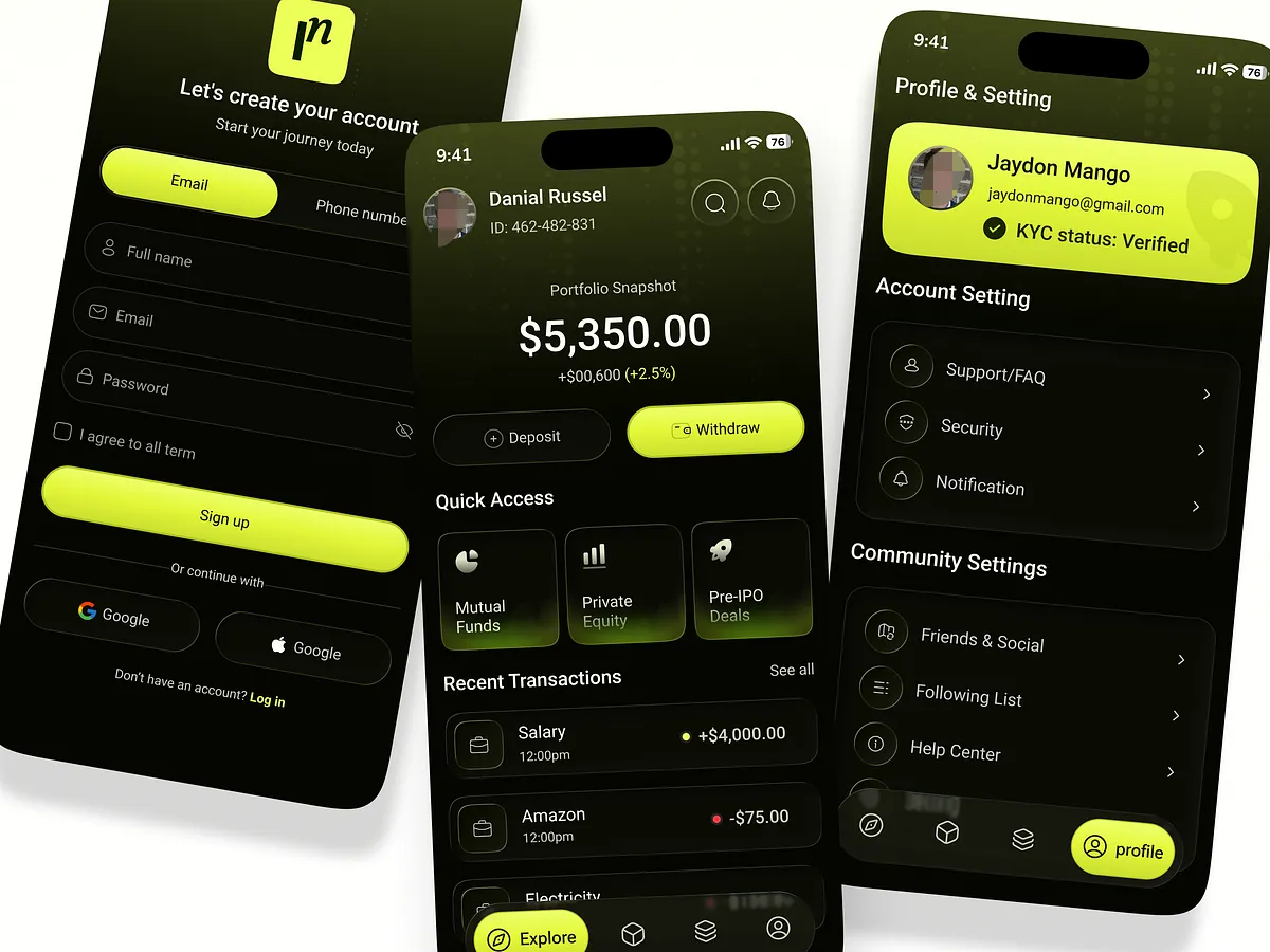 تطبيقات المالية والبنوك، التطبيقات