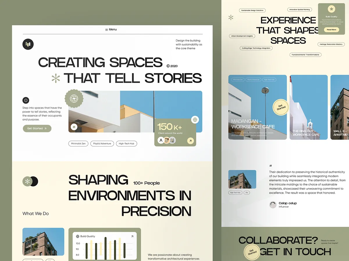 مرجع بصري في minimalist، portfolio، landing-page على لمحة