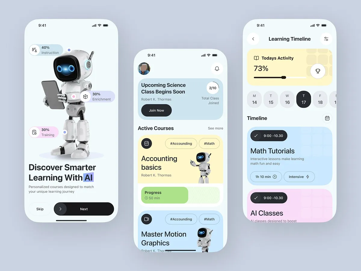 تطبيقات التعليم والتعلم، التطبيقات