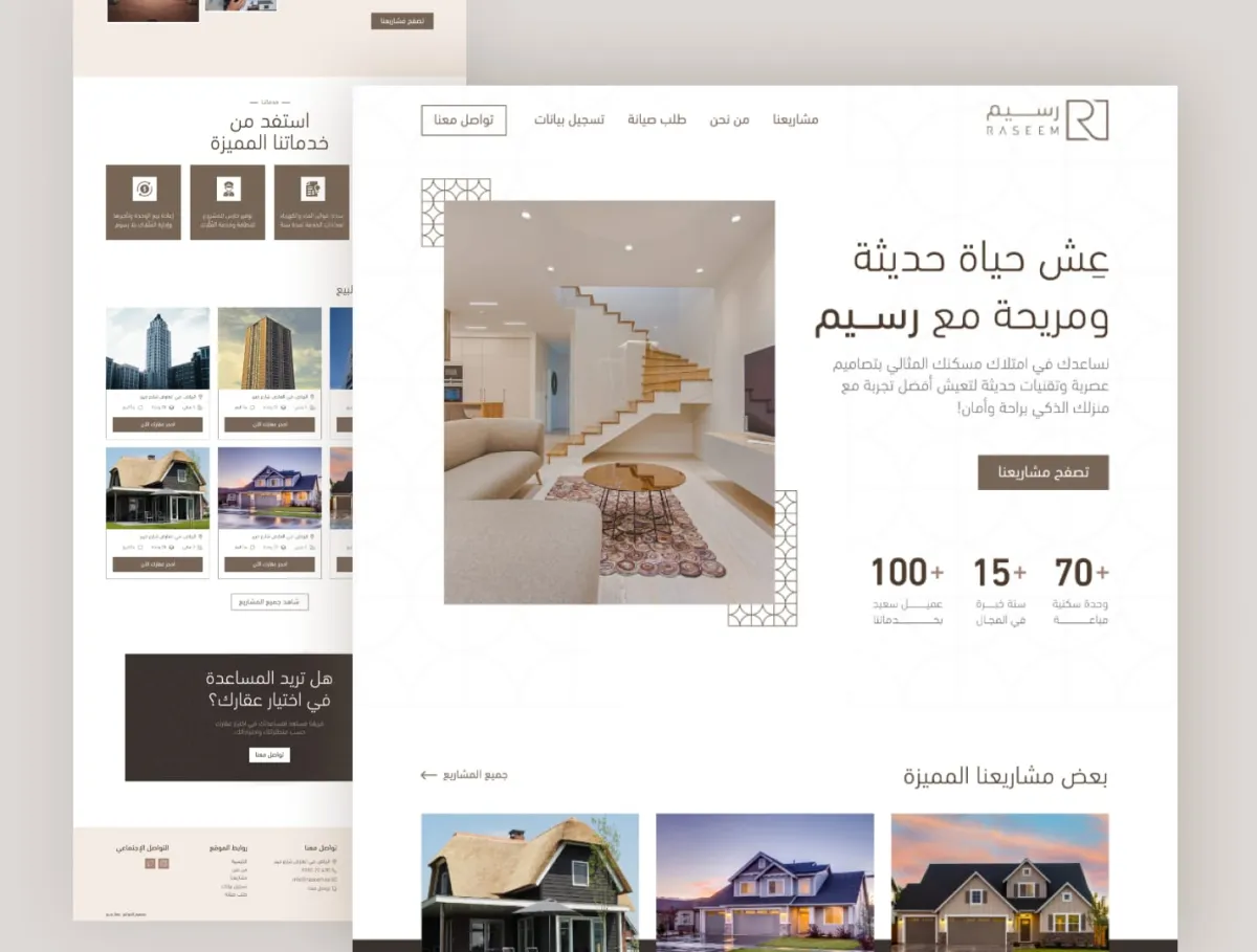 مرجع بصري في مواقع العقارات، المواقع على لمحة
