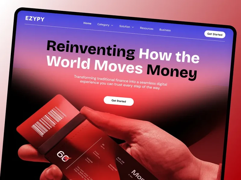 المواقع المالية والبنوك UI design #852