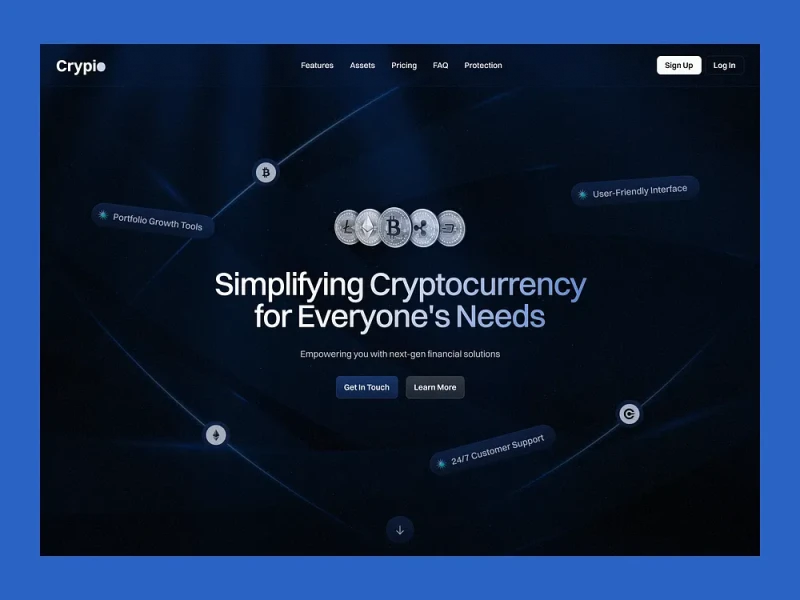 المواقع المالية والبنوك UI design #888