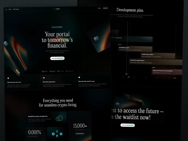 المواقع المالية والبنوك UI design #891
