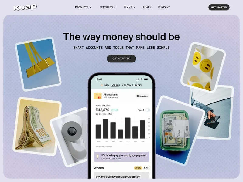 المواقع المالية والبنوك UI design #906