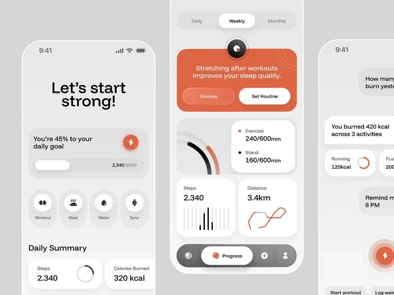 تطبيقات الإنتاجية UI design #929