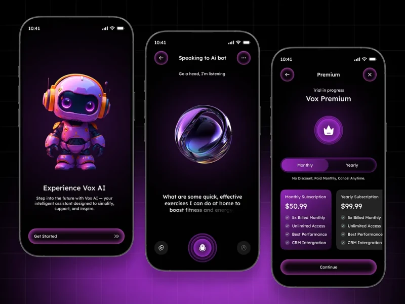 تطبيقات الذكاء الاصطناعي UI design #945
