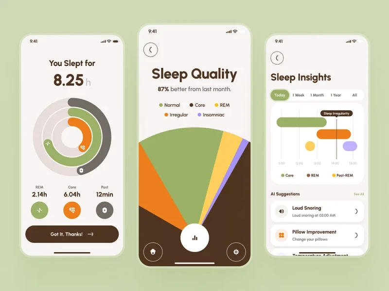 تطبيقات الصحة واللياقة UI design #954