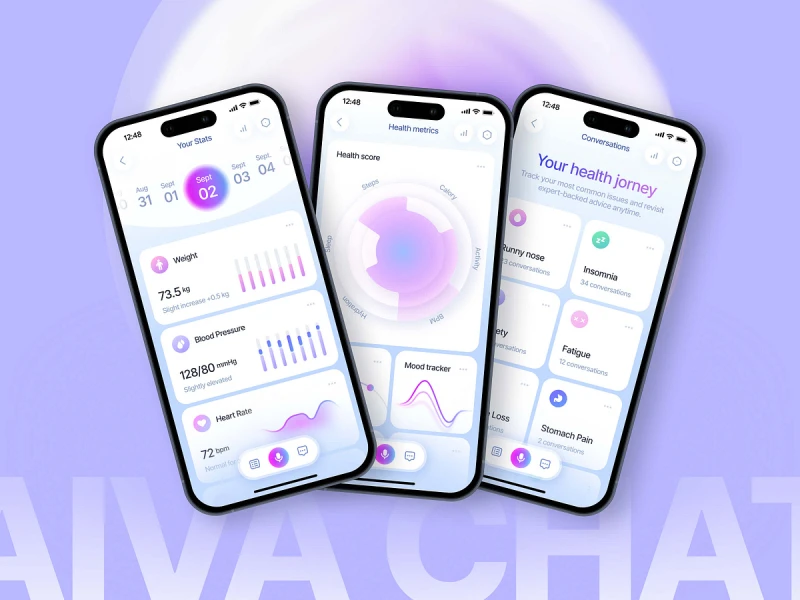 تطبيقات الصحة واللياقة UI design #957