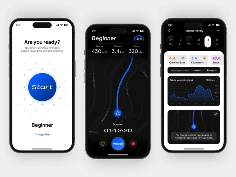 تطبيقات الصحة واللياقة UI design #962