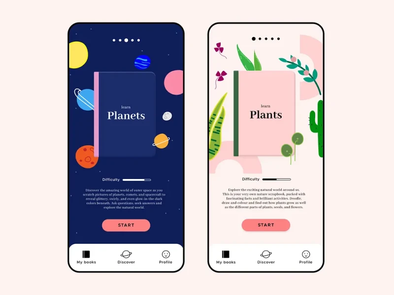 تطبيقات التعليم والتعلم UI design #967