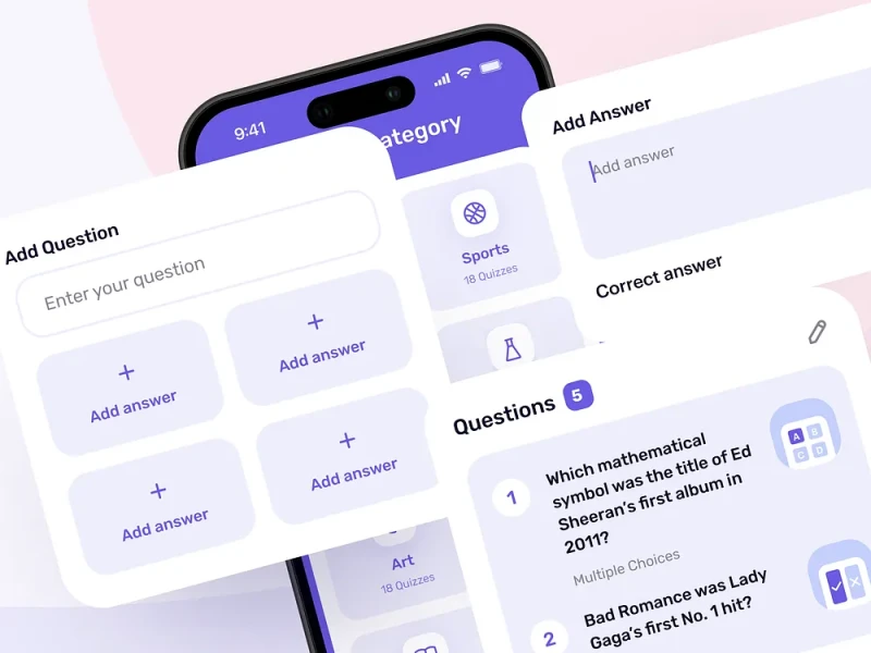 تطبيقات التعليم والتعلم UI design #970