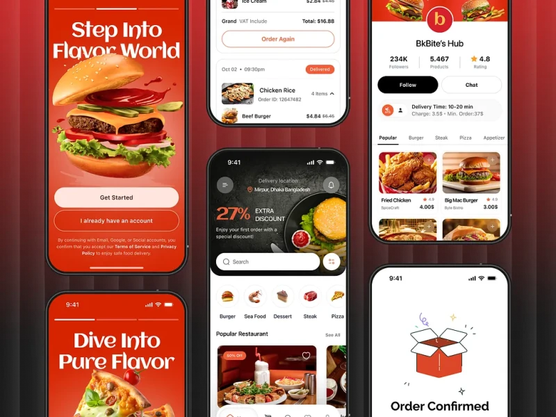 تطبيقات التوصيل UI design #1121