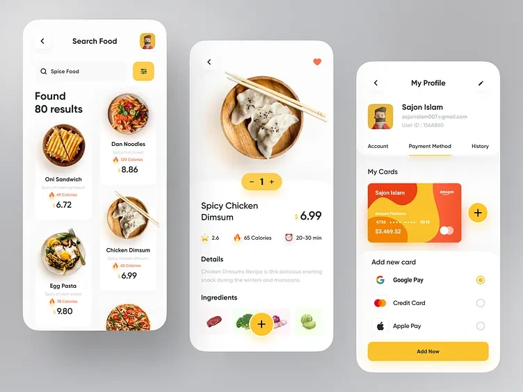 تطبيقات التوصيل UI design #1122