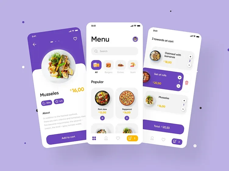 تطبيقات التوصيل UI design #1126