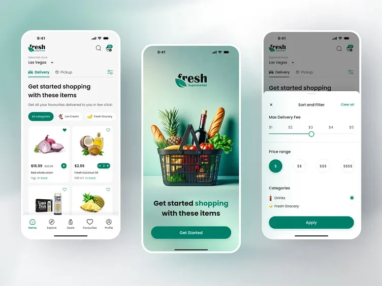 تطبيقات التوصيل UI design #1129
