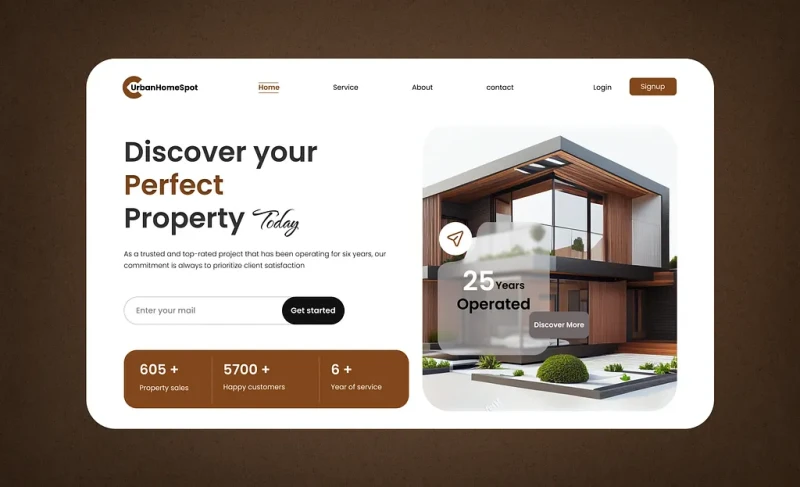 مواقع العقارات — تصميم #1147