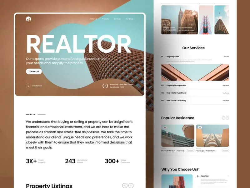 مواقع العقارات — تصميم #1148