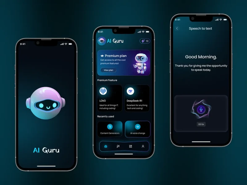 تطبيقات الذكاء الاصطناعي UI design #1279