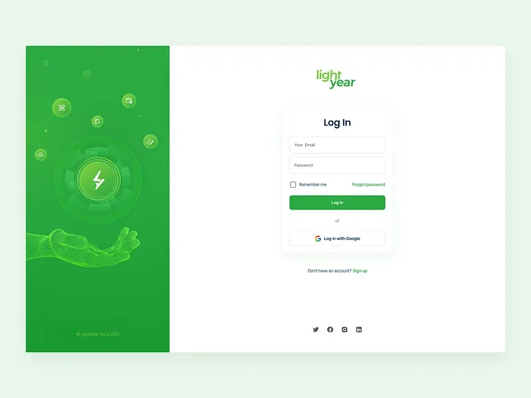 تسجيل الدخول والإشتراك — تصميم #1344