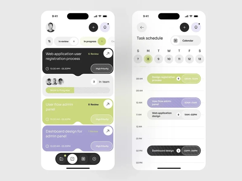 تطبيقات الإنتاجية UI design #1346