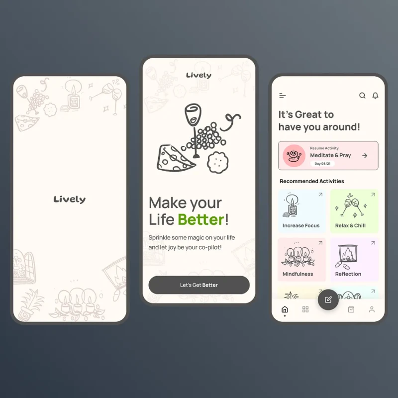 تطبيقات الإنتاجية UI design #1382