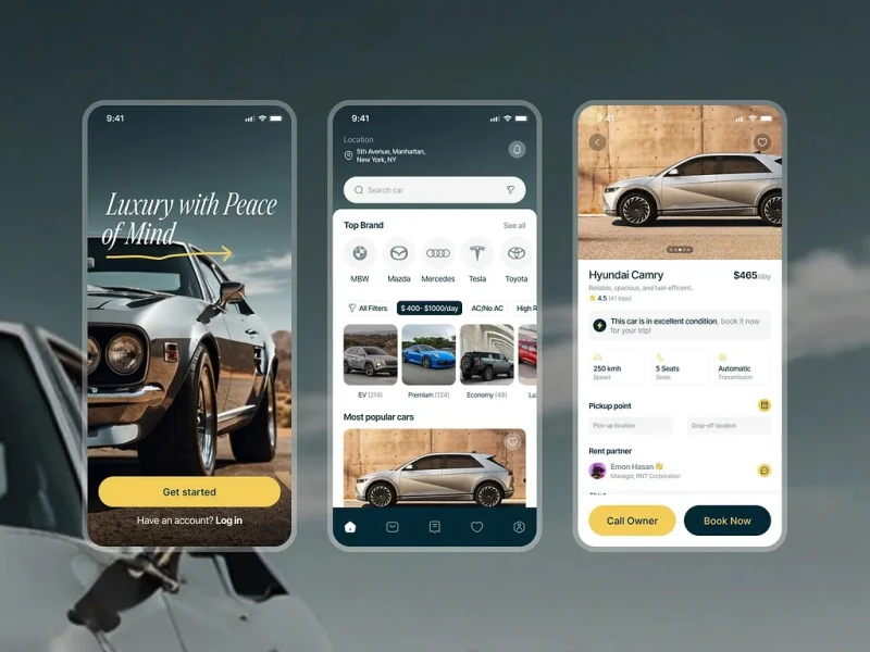 تطبيقات السيارات — تصميم #1398