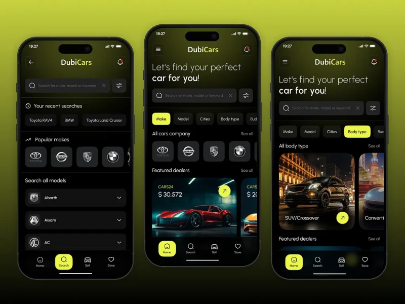تطبيقات السيارات — تصميم #1400