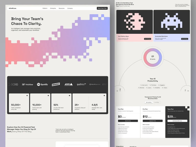 صفحات الهبوط UI design #1438