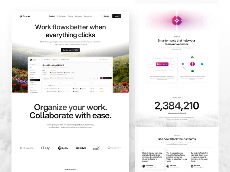 صفحات الهبوط UI design #1439