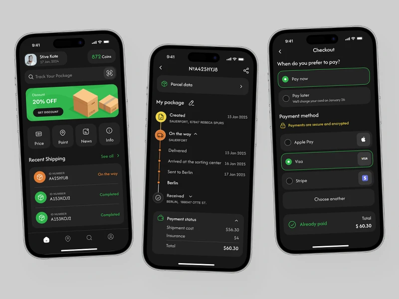 تطبيقات التوصيل UI design #1441