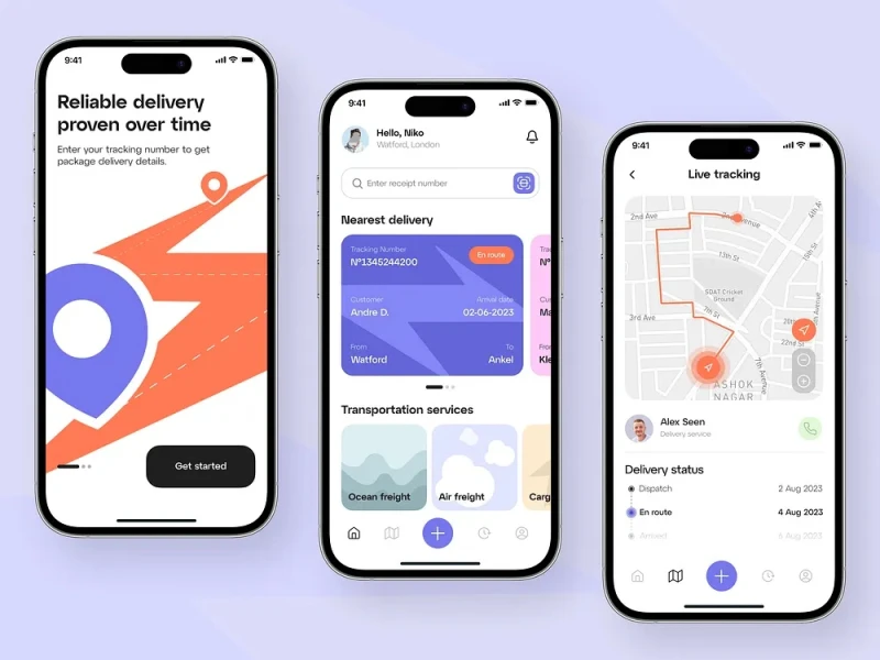 تطبيقات التوصيل UI design #1442