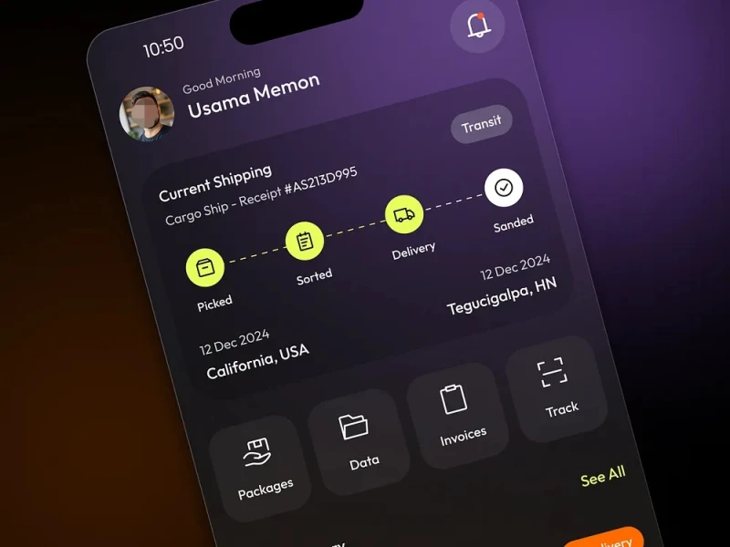 تطبيقات التوصيل UI design #1443