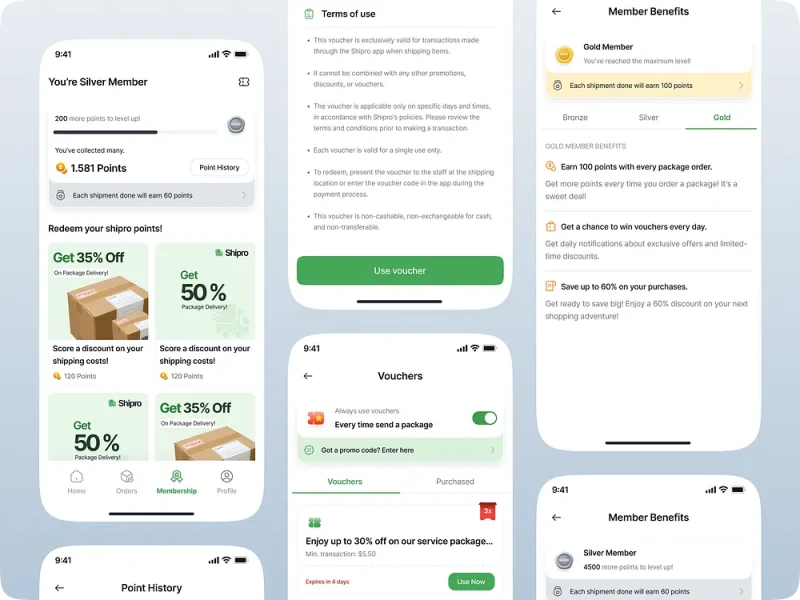 تطبيقات التوصيل UI design #1444