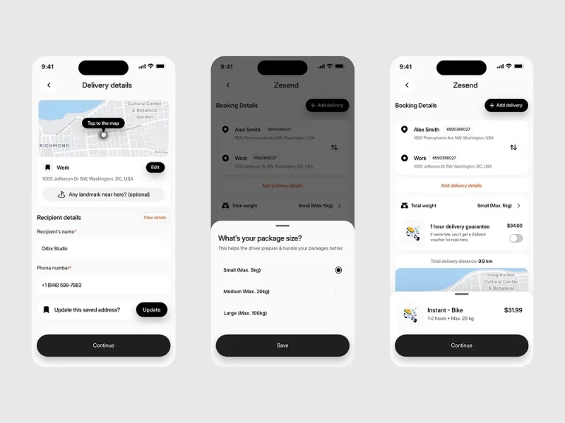 تطبيقات التوصيل UI design #1445