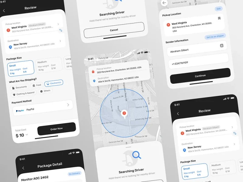 تطبيقات التوصيل UI design #1446