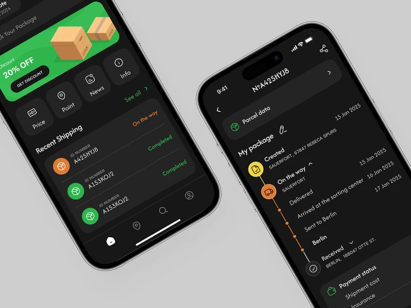 تطبيقات التوصيل UI design #1447