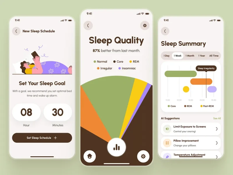 تطبيقات الصحة واللياقة UI design #1459