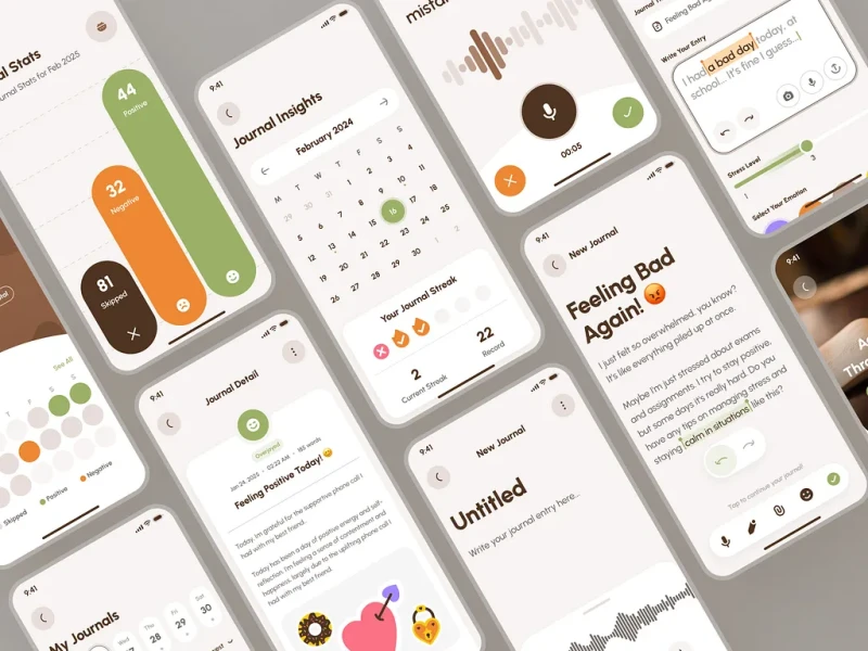 تطبيقات الصحة واللياقة UI design #1461