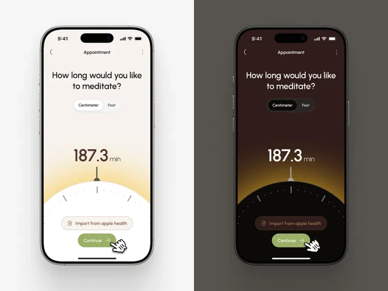 تطبيقات الصحة واللياقة UI design #1463