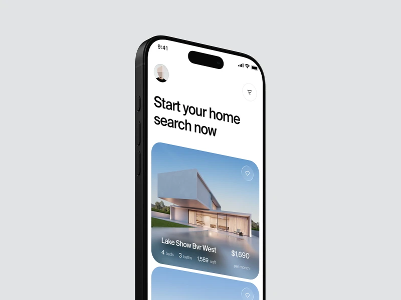 تطبيقات العقارات UI design #1490