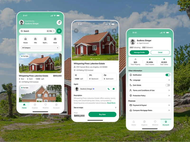 تطبيقات العقارات UI design #1495