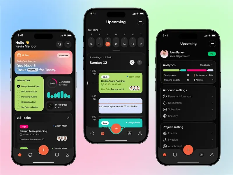 تطبيقات الإنتاجية UI design #1525