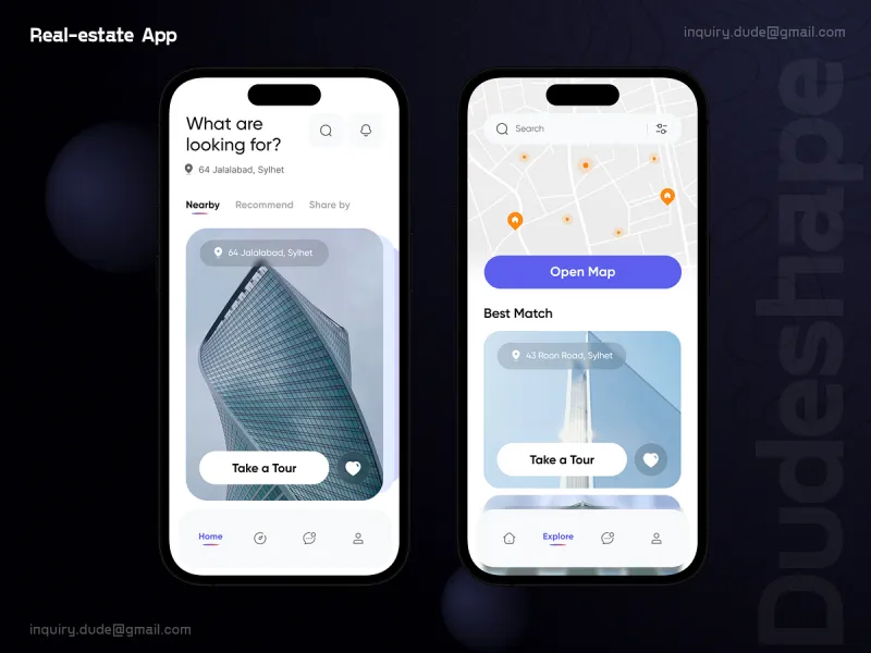 تطبيقات العقارات UI design #1590
