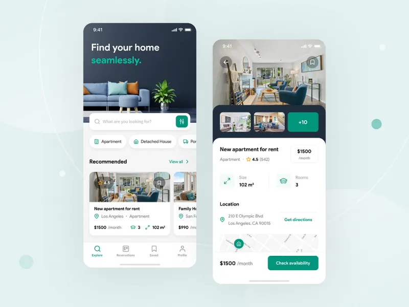 تطبيقات العقارات UI design #1591