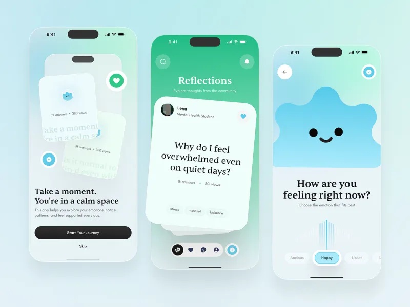 تطبيقات الصحة واللياقة UI design #1597