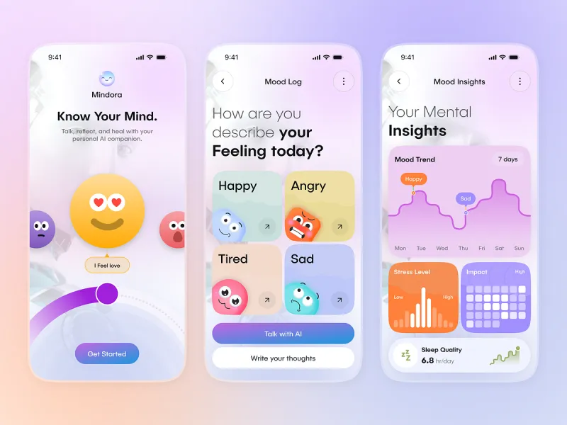 تطبيقات الصحة واللياقة UI design #1598