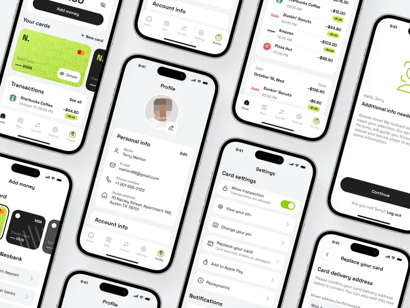 تطبيقات المالية والبنوك UI design #1614