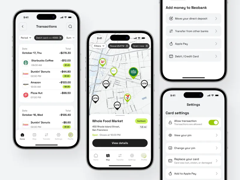 تطبيقات المالية والبنوك UI design #1615